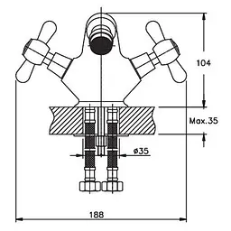 Змішувач для біде Haiba DOMINOX 162 (HB0074) - мініатюра 2