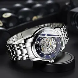 Наручний годинник чоловічий 8250 Silver-Blue Winner acs0029768 - мініатюра 2