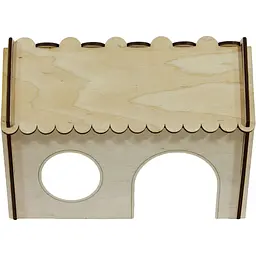 Будинок для гризунів Lucky Pet №105 бежевий 25x14x18 см - мініатюра 2