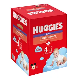 Набір підгузки-трусики для хлопчиків Huggies Little Movers Pants 4 (9-14 кг) 72 шт. - мініатюра 2