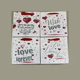 Подарунковий паперовий пакет SS "With Love" 14,5×15×6 см стильний дизайн (R91305-SS) в асортименті