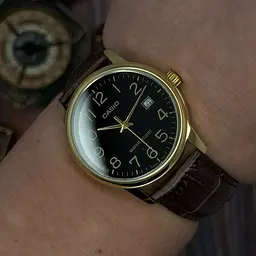 Чоловічий годинник Casio MTP-V002GL-1B Золотистий ( AT1141-0272 ) - мініатюра 6