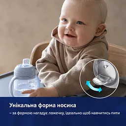Кружка-непроливайка Моя перша кружка з носиком 150 мл блакитна (35/358) - мініатюра 10