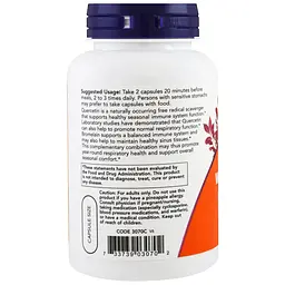 Натуральна добавка Now Quercetin with Bromelain 120 капсул - мініатюра 3