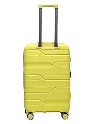 Валіза середня M поліпропілен Milano bag 0306 65×42×28см 56л Жовтий - мініатюра 3