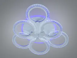 Люстра стельова Romin LED Diasha біла 6 кілець 74W димер - мініатюра 2