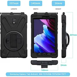 Чохол-підставка BeCover Heavy Duty Case для Samsung Galaxy Tab Active 3 SM-T570/SM-T575/SM-T577 8" Black (710047) - мініатюра 2