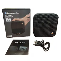 Бездротова колонка квадратна чорна Bluetooth Willen - мініатюра 2