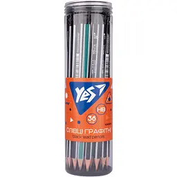 Олівець чорнографітний YES Stripes трикутний з гумкою 36 шт. (280593) - мініатюра 3