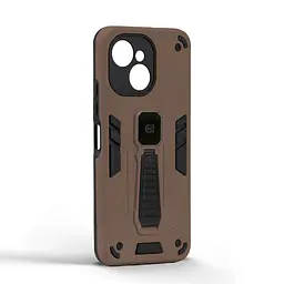 Чехол для TECNO Spark 40C 4G, Proover, коричневый, с подставкой и магнитом, противоударный, ударопрочный, бронированный, панель-накладка, защита всего корпуса, термополиуретан (TPU) + поликарбонат (PC), ArmorStandart (ARM87283) - мініатюра 2
