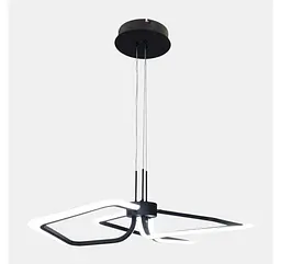 Компактна чорна підвісна LED люстра з 3 квадратними рамками Artlight 2406-3DS-BK - мініатюра 3