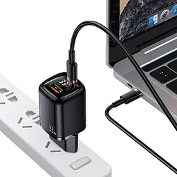 Зарядний пристрій Usams 33w з дисплеєм Digital Display Fast Charger CC152 T46 - мініатюра 2