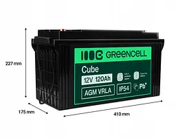 Акумулятор Green Cell AGM VRLA 12V 120Ah IP54 не потребує облуговування (термін служби - 5 років) - мініатюра 10