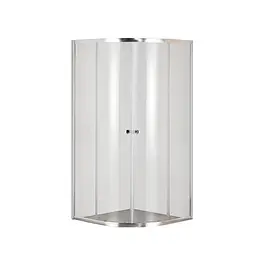 Душова кабіна без піддону Mixxus Plain SC01-90x90x185-TR хром прозоре скло 4 мм MI6899, Універсальна, прозорий, хром - мініатюра 2