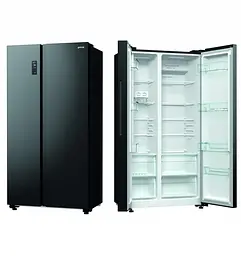 Холодильник SBS Gorenje 179х67х92см 2 двері 356(191) л А++ NF+ чорний (NRR9185EABXL) - мініатюра 4