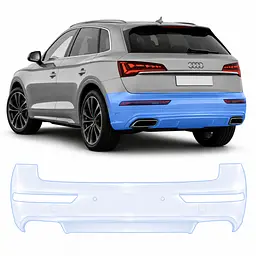 Антигравійна захисна бронеплівка за лекалами для Audi Q5 FY facelift 2021-2024 - задній бампер