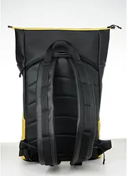 Рюкзак Sambag RollTop MQN чорний з жовтим 41 х 27 х 18 см (24320628) - мініатюра 4