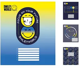 
Зошити учнівські 24 аркуша клітинка. YES Smiley world, 20 шт. в упаковці