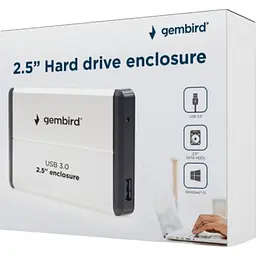 Зовнішня кишеня Gembird 2.5` USB 3.0 Silver (EE2-U3S-2-S) [124679] - мініатюра 5