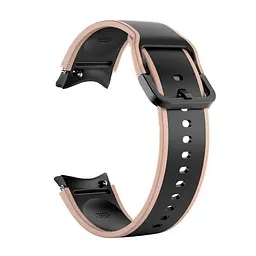 Браслет Double Line для Samsung Galaxy Watch 6 Classic 43mm 6 Classic 47mm - чорно-бежевий ширина кріплення 20мм силікон Watchbands (W11-9WB45194224) - мініатюра 2