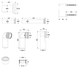 Інсталяція для унітазу Koer KT-0403 500x165x820mm без панелі змиву KR5313 - мініатюра 9