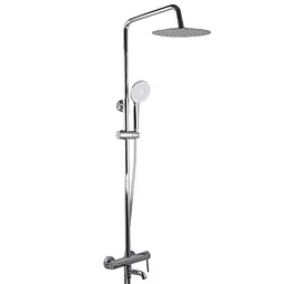 Душова система TOPAZ LOFT TLF 32102-H75-C хромована настінна для ванної з верхньою та ручною лійкою