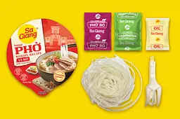 Локшина рисова Sa Giang Beef Flavor Instant Pho 50 г - мініатюра 2