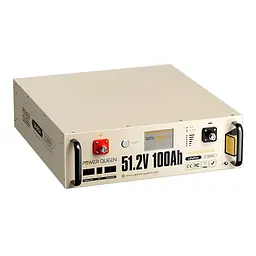 Акумуляторна батарея літій-залізо-фосфатна LiFePO4 51.2В 5120Вт*год Power Queen P51.2V100-100-COM-16-S3U монтаж в стійку 19" (44-00525) - мініатюра 1