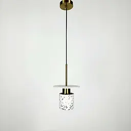 Підвіс Terrazzo Cylinder із білим бетонним плафоном 20 см в стилі Ар-деко Line.F MJ 162-200 WT - мініатюра 9