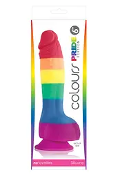 Фалоімітатор Colours Pride Edition 6 Inch 21 см райдужний - мініатюра 2
