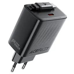 МЗП Acefast A110 GaN With Retractable Cable Type-C PD30W (1USB-C) Black