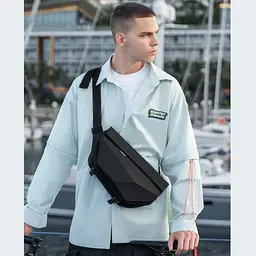 Сумка крос боді Mark Ryden MR2339 з кишенею під парасольку, Чорний - мініатюра 4