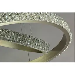 Підвісна люстра LED у спальню Linisoln 1956-60*40 металевий, акриловий, кольору шампань, діаметр 60*40 см, висота 50-120 см - мініатюра 3