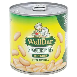 Квасоля WellDar біла натуральна стерилізована 410 г