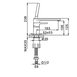 Змішувач для ванни Globus Lux Milano GLM-0109 - мініатюра 4