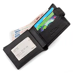Портмоне чоловіче STINGRAY LEATHER 18070 з натуральної шкіри морського ската чорне - мініатюра 3