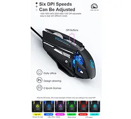 Ігрова миша iMICE T96 7 кнопок, 7200 DPI, LED-підсвічування - мініатюра 2