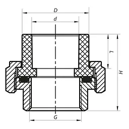 Згін-американка ВР Koer 50x1.1 / 2F PPR K0133.Pro KP0168 - мініатюра 2