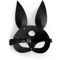 Шкіряна маска зайчика Art of Sex - Bunny mask, колір Чорний - мініатюра 4