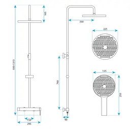 Душова система Rea Foss Clif black REA-P5645 - мініатюра 8