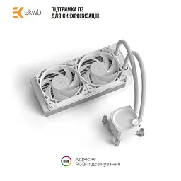 СВО EKWB EK-Nucleus AIO CR240 Lux D-RGB - White (3831109897843) - мініатюра 2