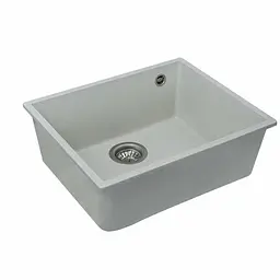 Гранітна мийка для кухні Platinum 5444 Oasis матова біла в крапку - мініатюра 5