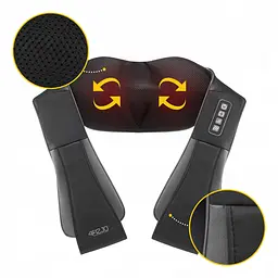 Накидка-масажер 4FIZJO Shiatsu Pro+ для шиї та спини 4FJ0564 Black/Grey (P-5907739319067) - мініатюра 4