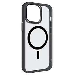 Чехол Apple iPhone 12 Pro Max, Unit MagSafe, черный, прозрачный, магсейф, противоударный, магнитный, панель-накладка с поддержкой MagSafe, с поддержкой беспроводной зарядки, TPU+PC, защита всего корпуса, ударопрочный, ArmorStandart (ARM66934)