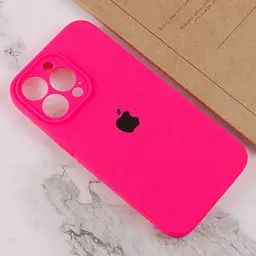 Чохол Silicone Case Full Camera Protective AA для Apple iPhone 14 Pro 6.1" Рожевий / Barbie pink - мініатюра 4