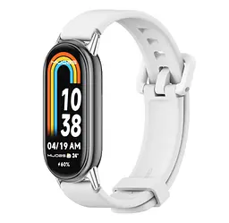 Силіконовий ремінець Mijobs для фітнес браслета Xiaomi Smart Band 9 White - мініатюра 2