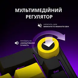 Клавіатура Lorgar KBP70MW Pro Wireless 65% Compact Black Yellow EN/UA (LRG-KBP70MW-YL-US) - мініатюра 14