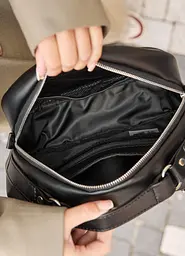 Сумка через плече жіноча бананка Sambag Pure чорна 30 × 17 × 10 см (85515001) - мініатюра 6