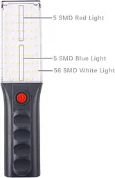 Портативний світлодіодний ліхтар Digital TORCH ZJ-1258 з гачком для підвішування - мініатюра 2