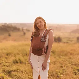 Ерго рюкзак ONE з народження і до 2-х років для малюків вагою до 15 кг Love&Carry Цегляний - мініатюра 3